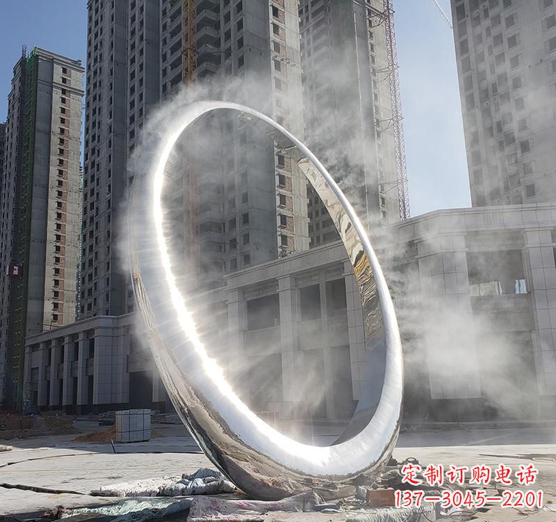 鹤壁不锈钢圆环雕塑给城市带来独特美感