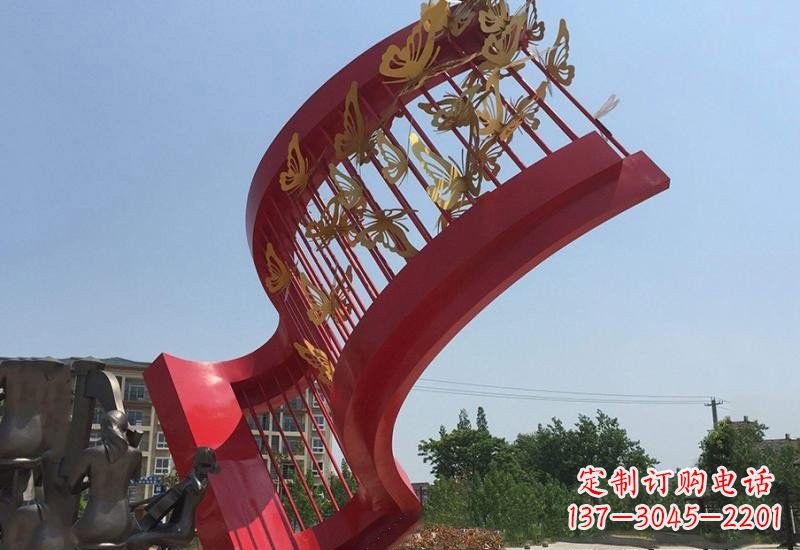 鹤壁不锈钢蝴蝶灵动的艺术雕塑