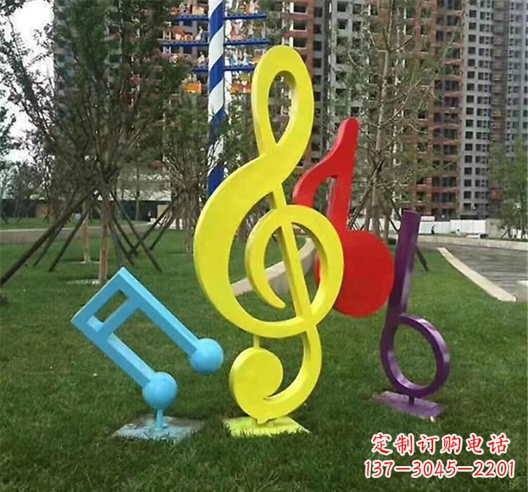 鹤壁不锈钢音符雕塑音乐的流动之美