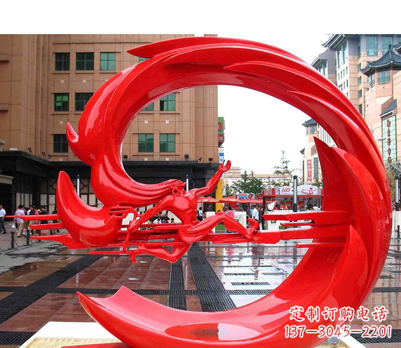 鹤壁精美的不锈钢圆环雕塑