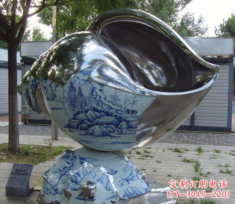 鹤壁不锈钢海螺雕塑精致美观的艺术品