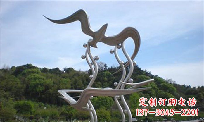 鹤壁不锈钢海鸥景观雕塑