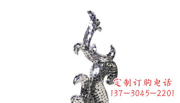 鹤壁不锈钢海豚抽象雕塑