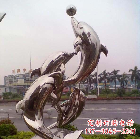 鹤壁不锈钢海豚雕塑艺术之美
