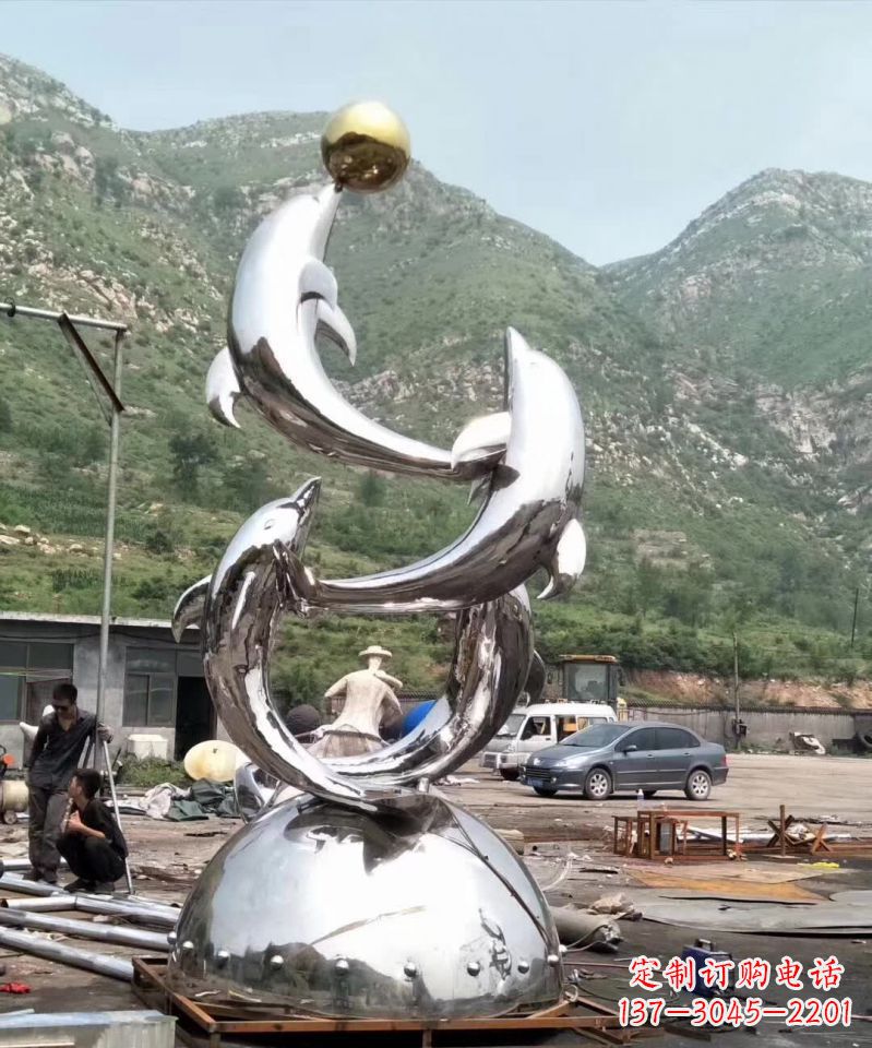 鹤壁海豚雕塑不锈钢的精美艺术