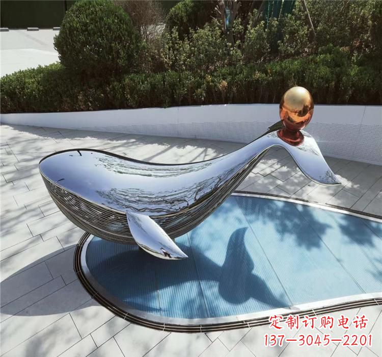 鹤壁不锈钢海豚精美的雕塑作品