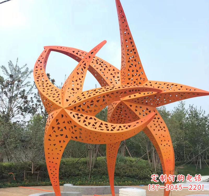 鹤壁不锈钢海星海洋动物雕塑——美丽的海洋艺术