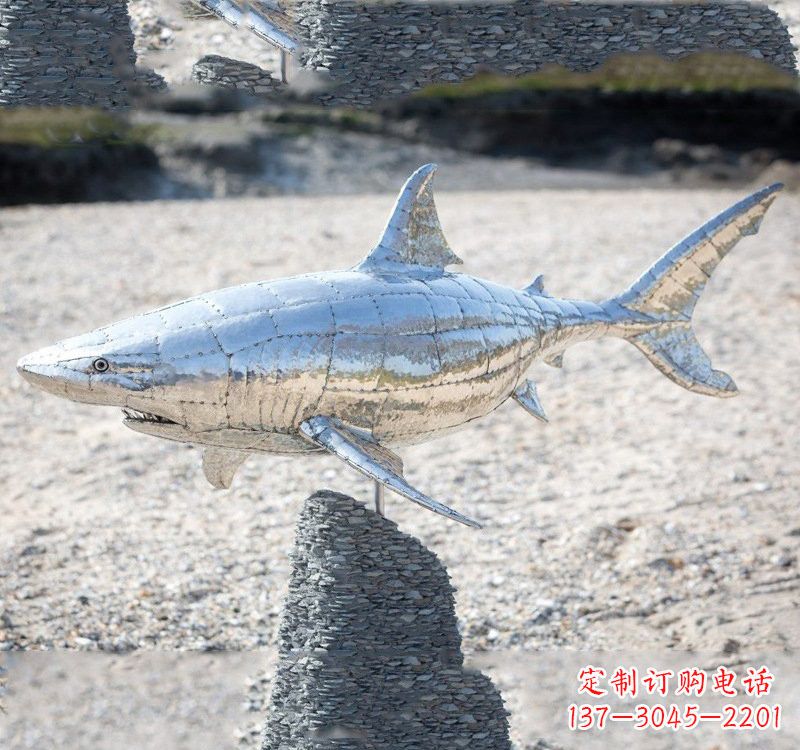 鹤壁不锈钢海洋公园鲨鱼雕塑