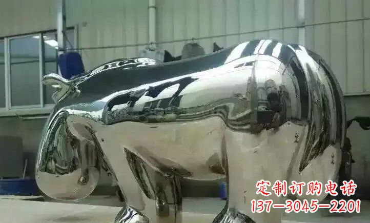 鹤壁不锈钢河马雕塑一种新颖的艺术形式