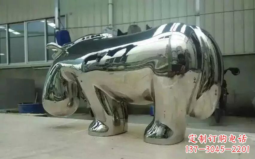 鹤壁不锈钢河马雕塑美观耐用的艺术品