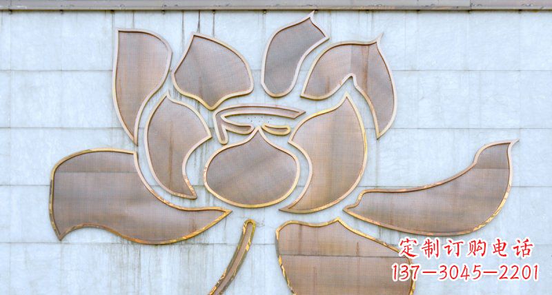 鹤壁不锈钢荷花雕塑精致而富有意象