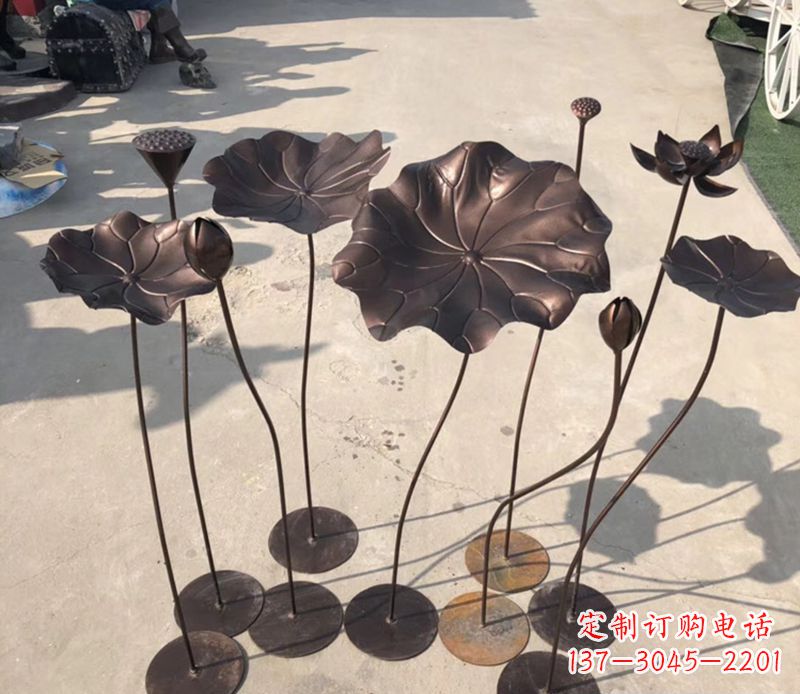 鹤壁不锈钢荷花雕塑传承传统文化
