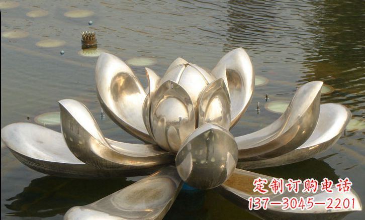 鹤壁不锈钢荷花雕塑艺术与自然的完美结合