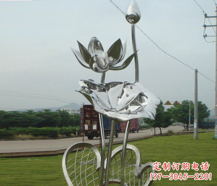 鹤壁精美不锈钢荷叶雕塑