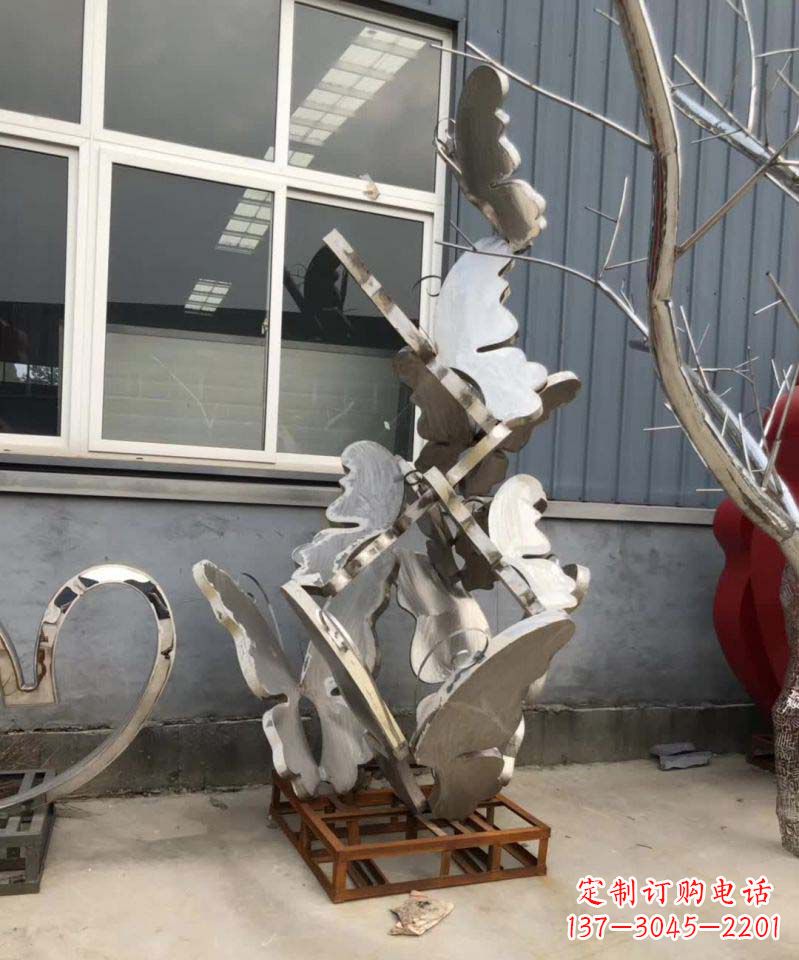 鹤壁蝴蝶之舞不锈钢雕塑精美绝伦
