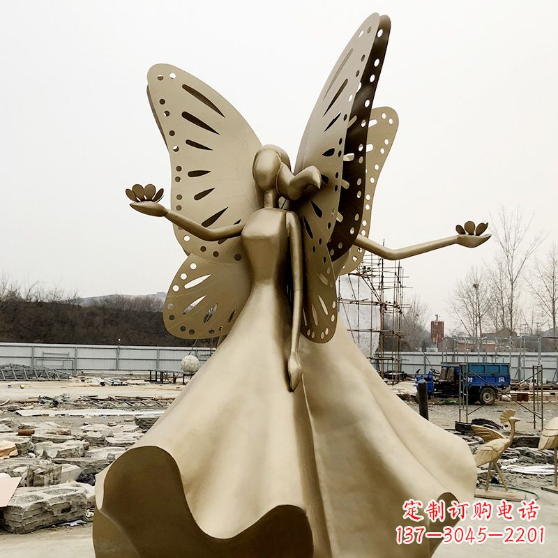 鹤壁不锈钢蝴蝶少女艺术与美的完美结合