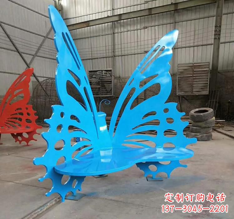 鹤壁不锈钢蝴蝶座椅雕塑艺术精品