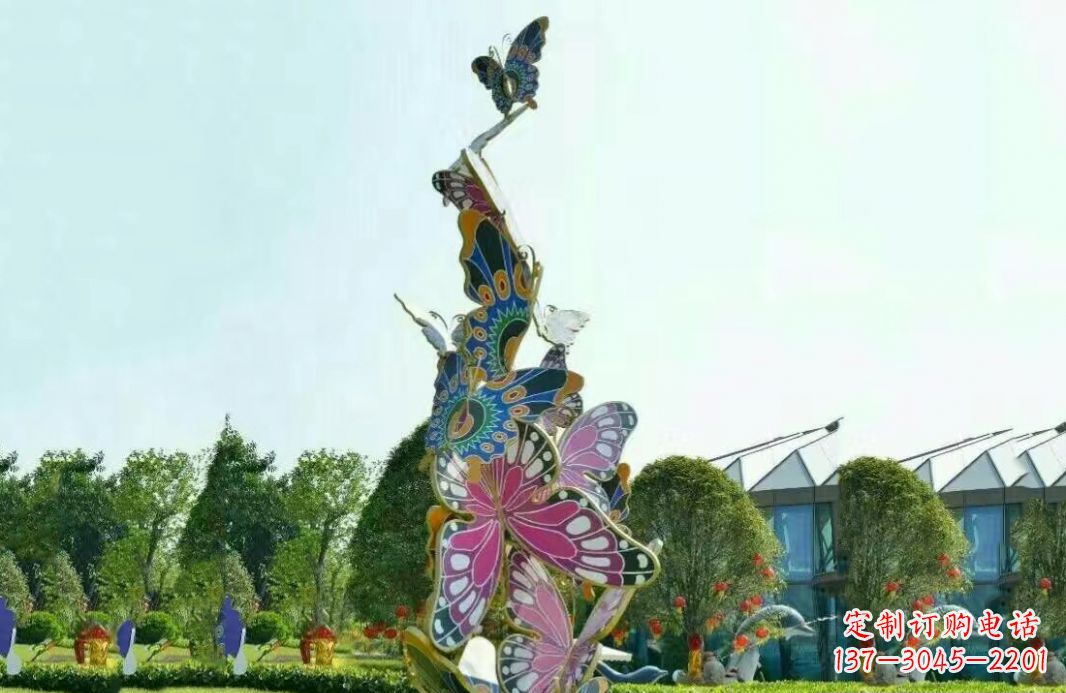 鹤壁不锈钢蝴蝶美丽的雕塑之美