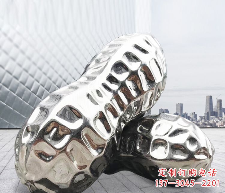 鹤壁精美不锈钢花生雕塑