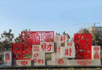 鹤壁不锈钢福禄寿雕塑象征着美好生活