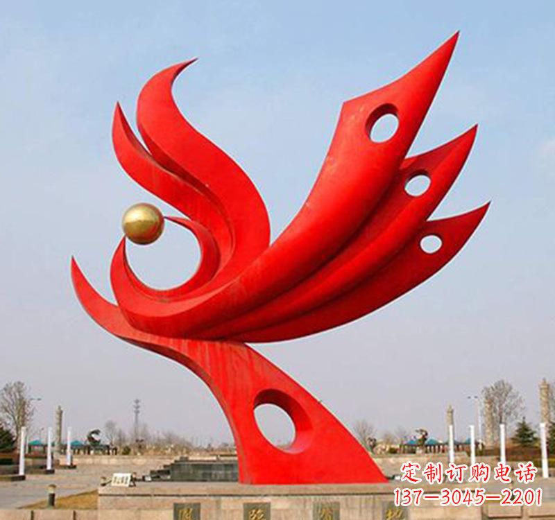 鹤壁不锈钢凤凰雕塑的精美