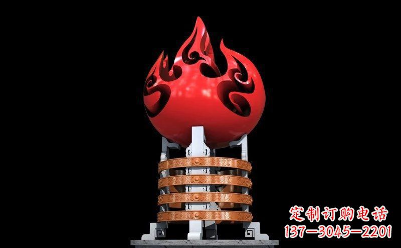 鹤壁不锈钢火炬雕塑传承奋进精神