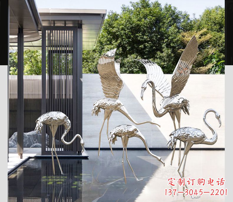 鹤壁不锈钢火烈鸟雕塑雕刻艺术的精粹