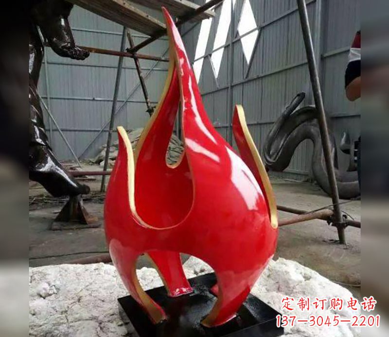 鹤壁不锈钢火龙果雕塑传承传统文化的艺术品