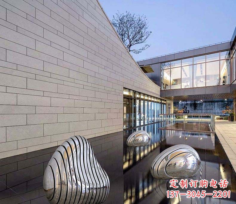 鹤壁精美不锈钢假山雕塑