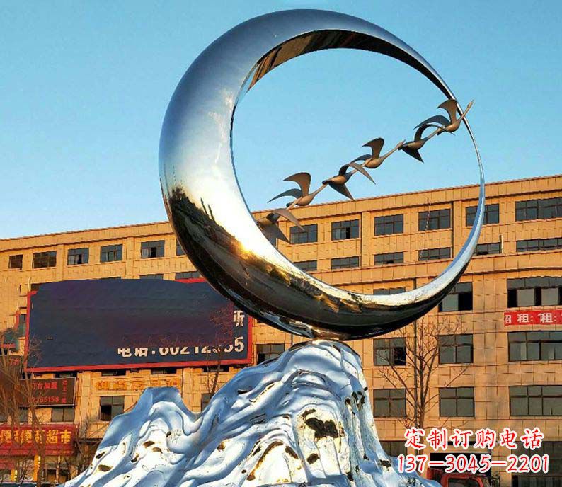 鹤壁雁雕塑不锈钢的艺术精灵