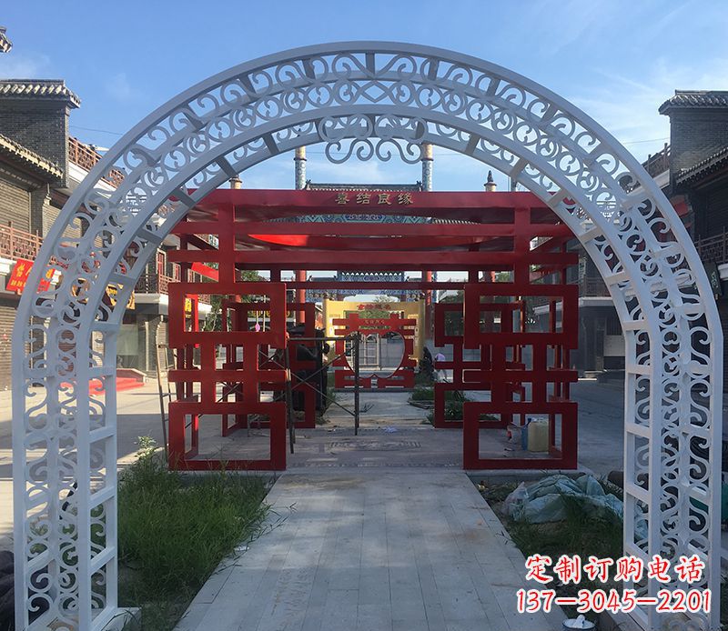 鹤壁不锈钢拱门雕塑——精美绝伦