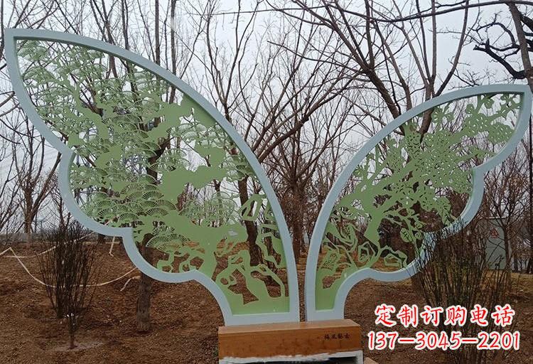 鹤壁不锈钢剪纸蝴蝶翅膀雕塑