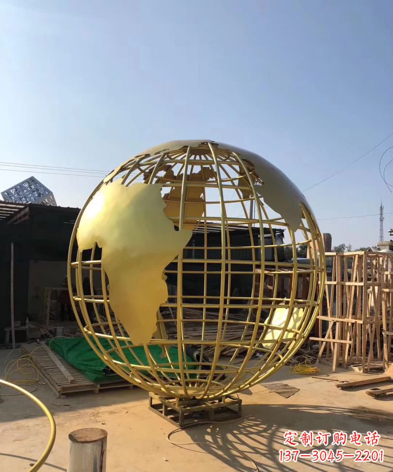 鹤壁不锈钢金属地球仪雕塑一种视觉美学的精美艺术