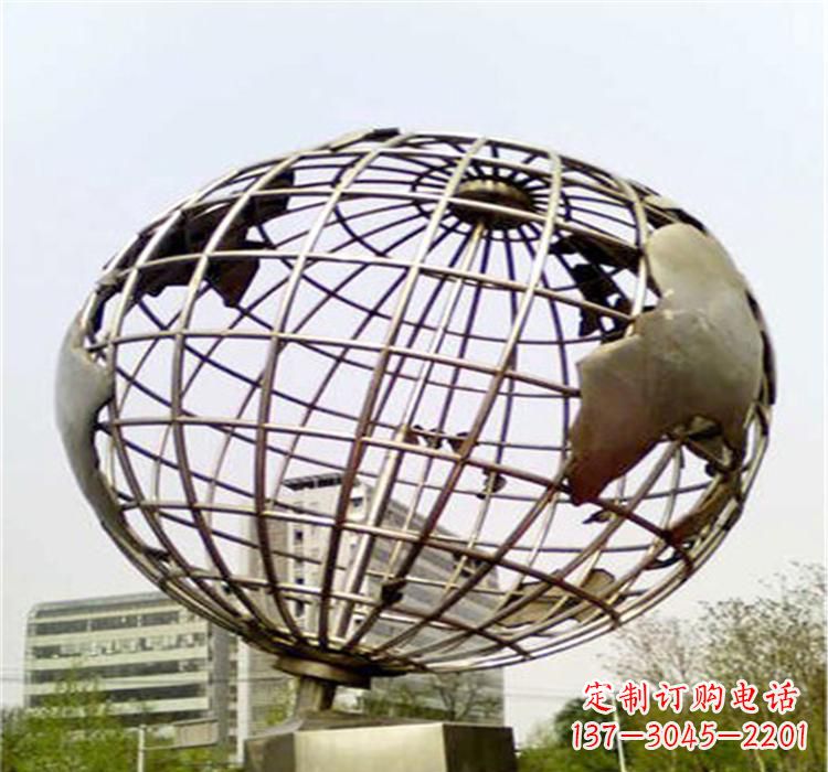 鹤壁不锈钢地球仪雕塑让美景永恒