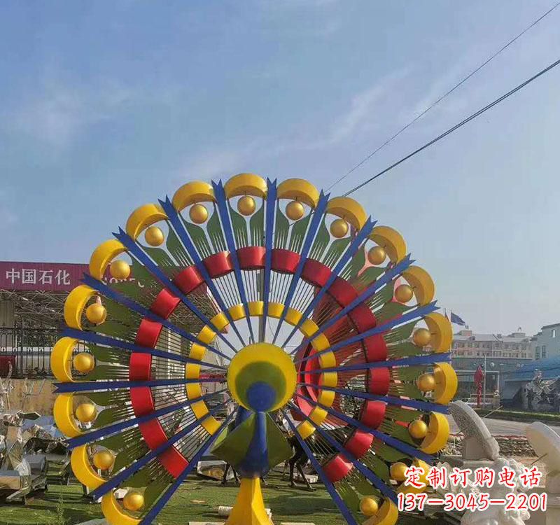 鹤壁不锈钢孔雀雕塑艺术的精美表达