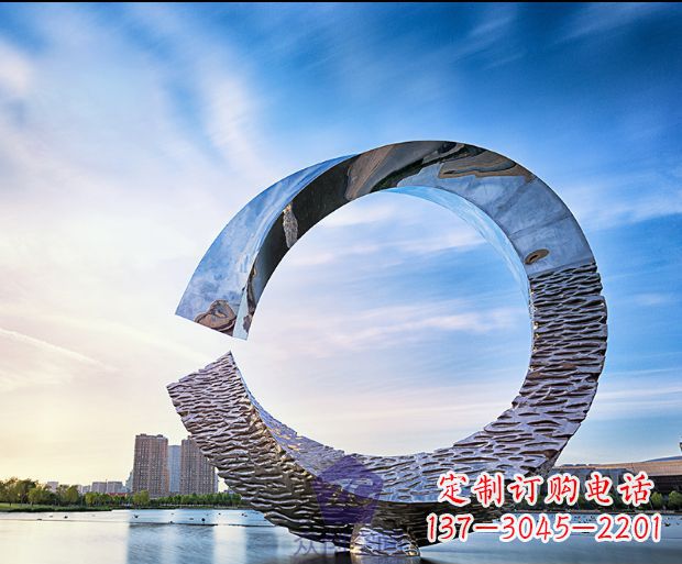 鹤壁环绕世界的不锈钢景观雕塑