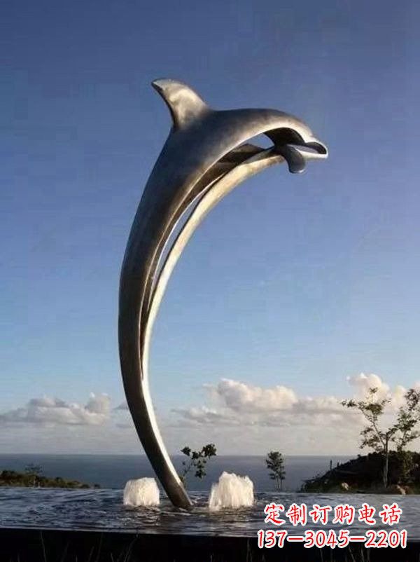 鹤壁不锈钢海豚雕塑让游客流连忘返