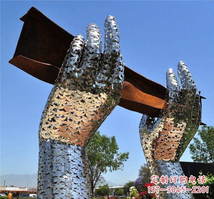鹤壁不锈钢拱门雕塑精美绝伦