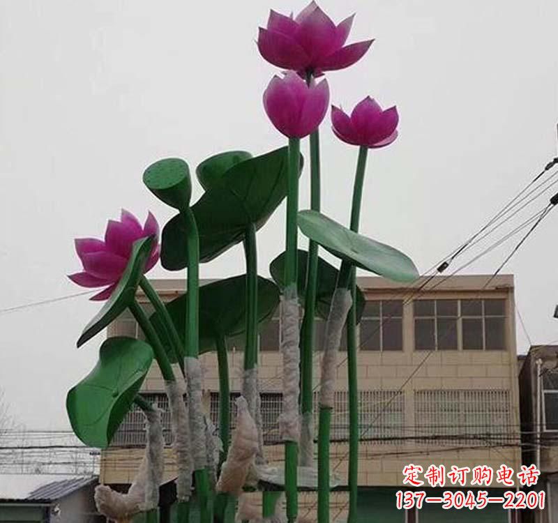鹤壁不锈钢荷花雕塑——精美绝伦