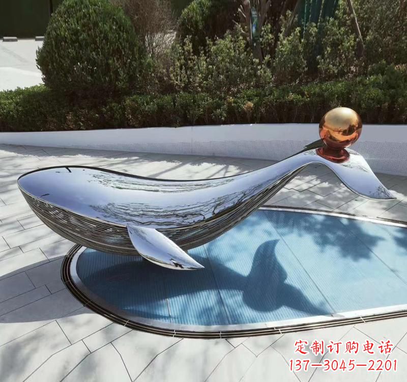鹤壁不锈钢海豚雕塑精美而优雅