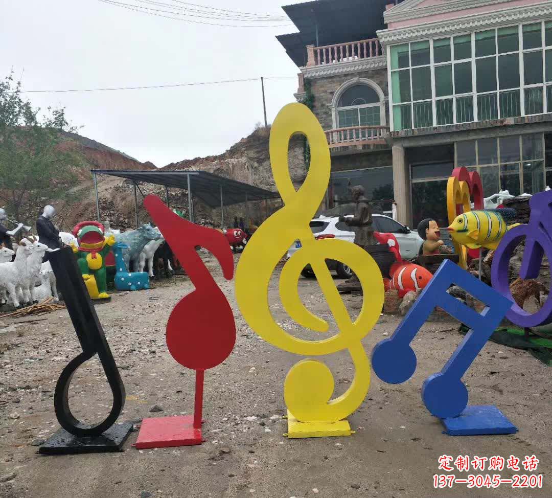 鹤壁不锈钢烤漆音符雕塑