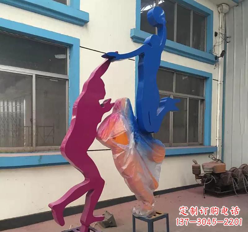 鹤壁不锈钢篮球运动员雕塑纪念篮球运动传奇