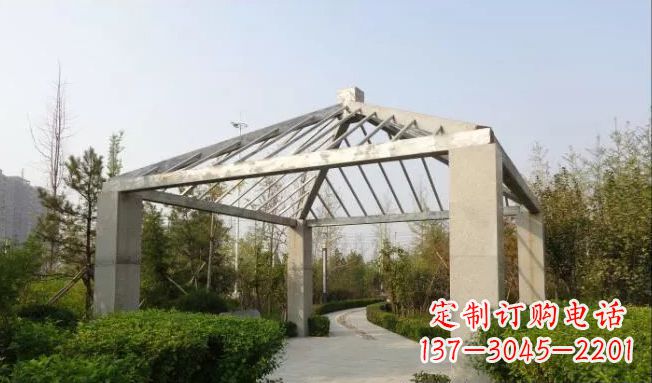 鹤壁不锈钢凉亭雕塑点缀公园景观