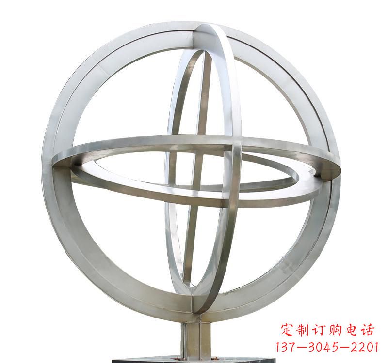 鹤壁不锈钢镂空地球仪雕塑——展示地球的美丽与神奇