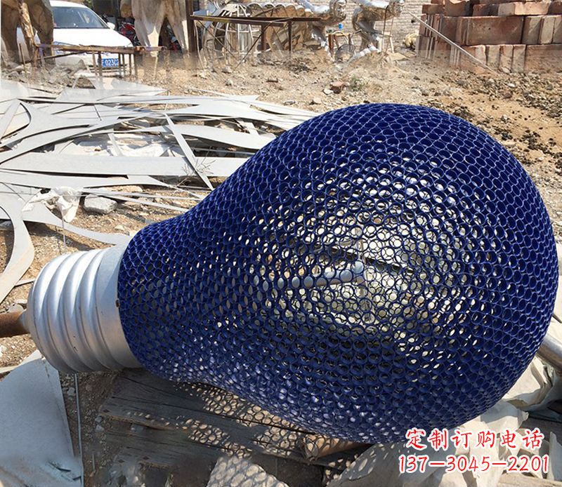 鹤壁不锈钢镂空灯泡雕塑精美灯光装置