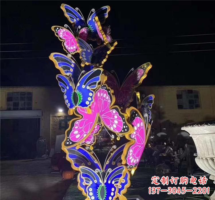 鹤壁不锈钢镂空蝴蝶雕塑——自由自在的艺术风景