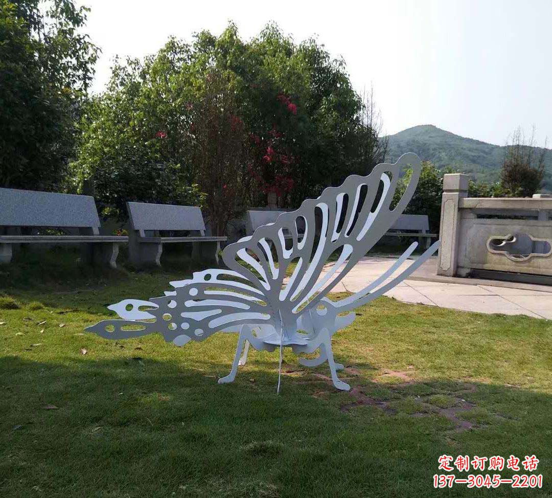 鹤壁不锈钢镂空蝴蝶装饰雕塑精美雕塑点缀美好生活