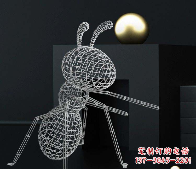 鹤壁不锈钢镂空蚂蚁雕塑艺术与科技的结合