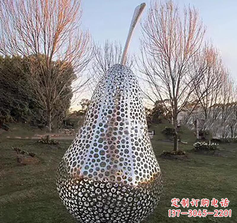 鹤壁不锈钢镂空水果雕塑精美绝伦