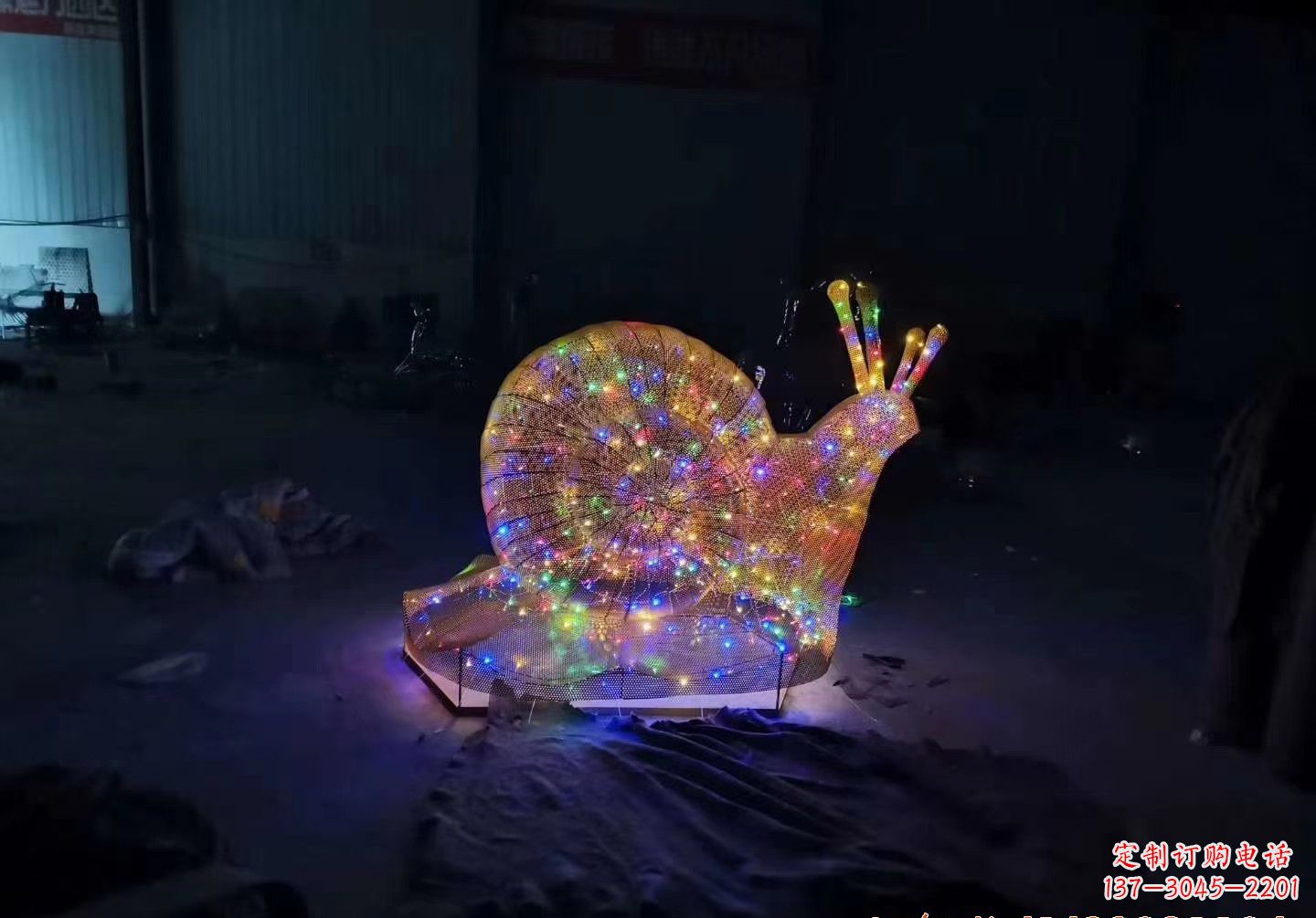 鹤壁不锈钢镂空蜗牛雕塑精致美观的艺术品